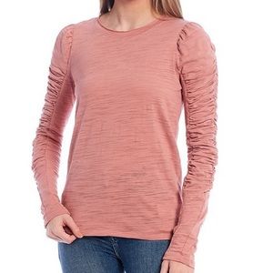 NWT Free People Natasha long sleeve top, L, Blush